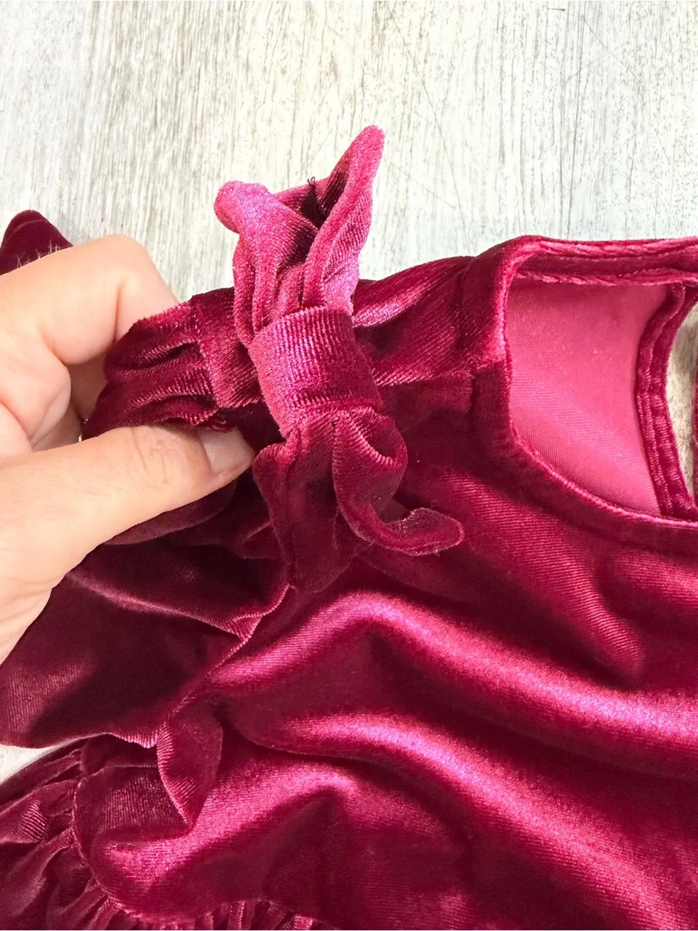 GAP Burgundy Velvet Girls Two-Piece Set
